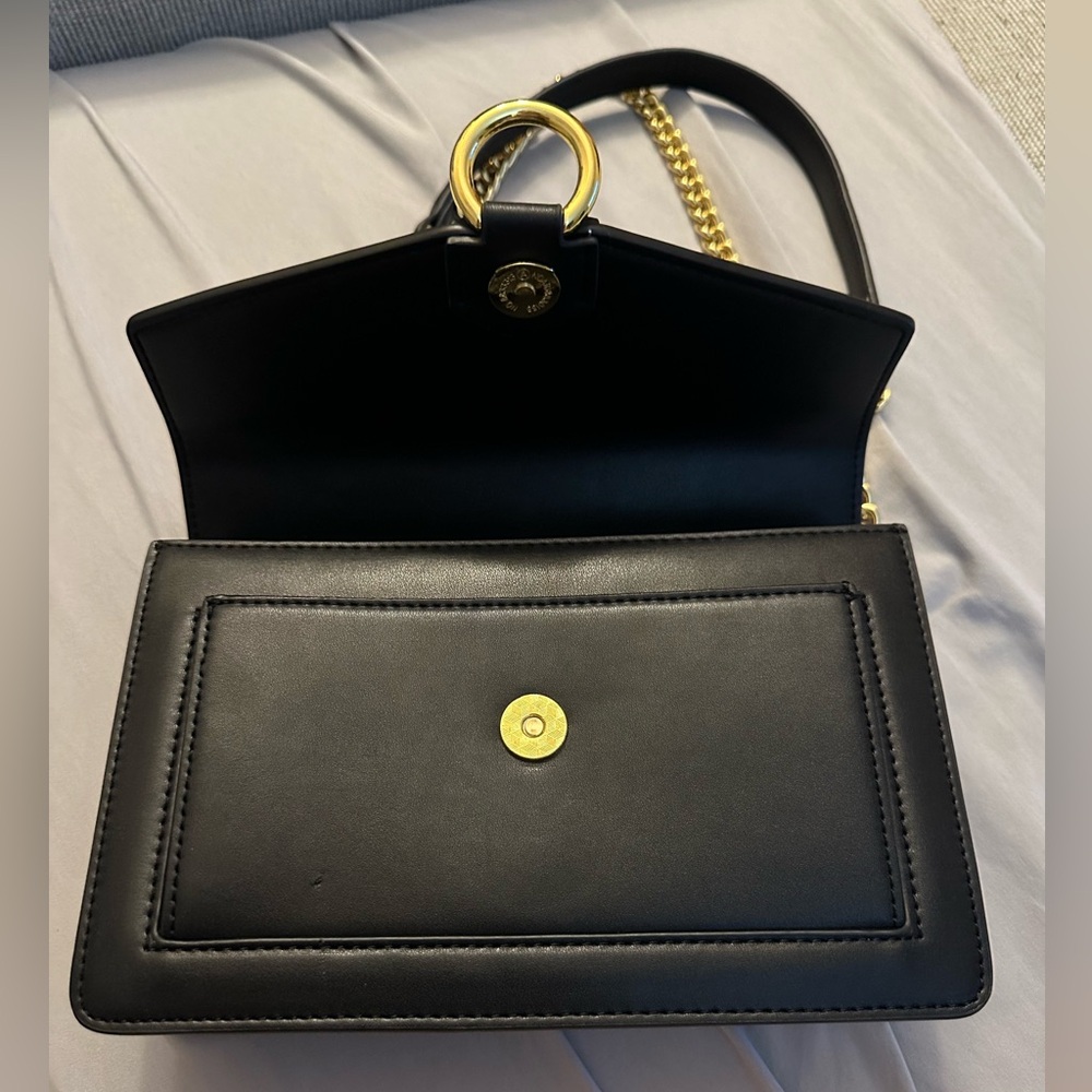 JW PEI Bag - Envelope Chain Crossbody - Black with Gold Hardware - Vegan Leather - Picture 6 of 15